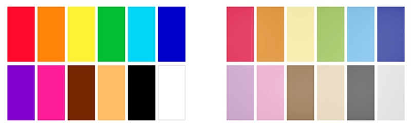 como entender a cartela de coloração pessoal - intensidade das cores