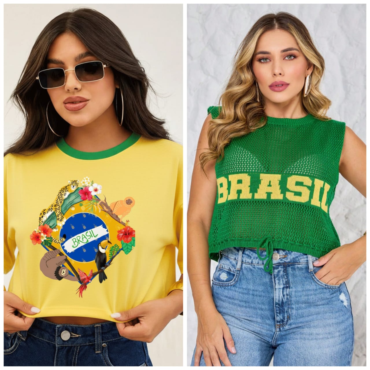Cropped shein look copa do mundo