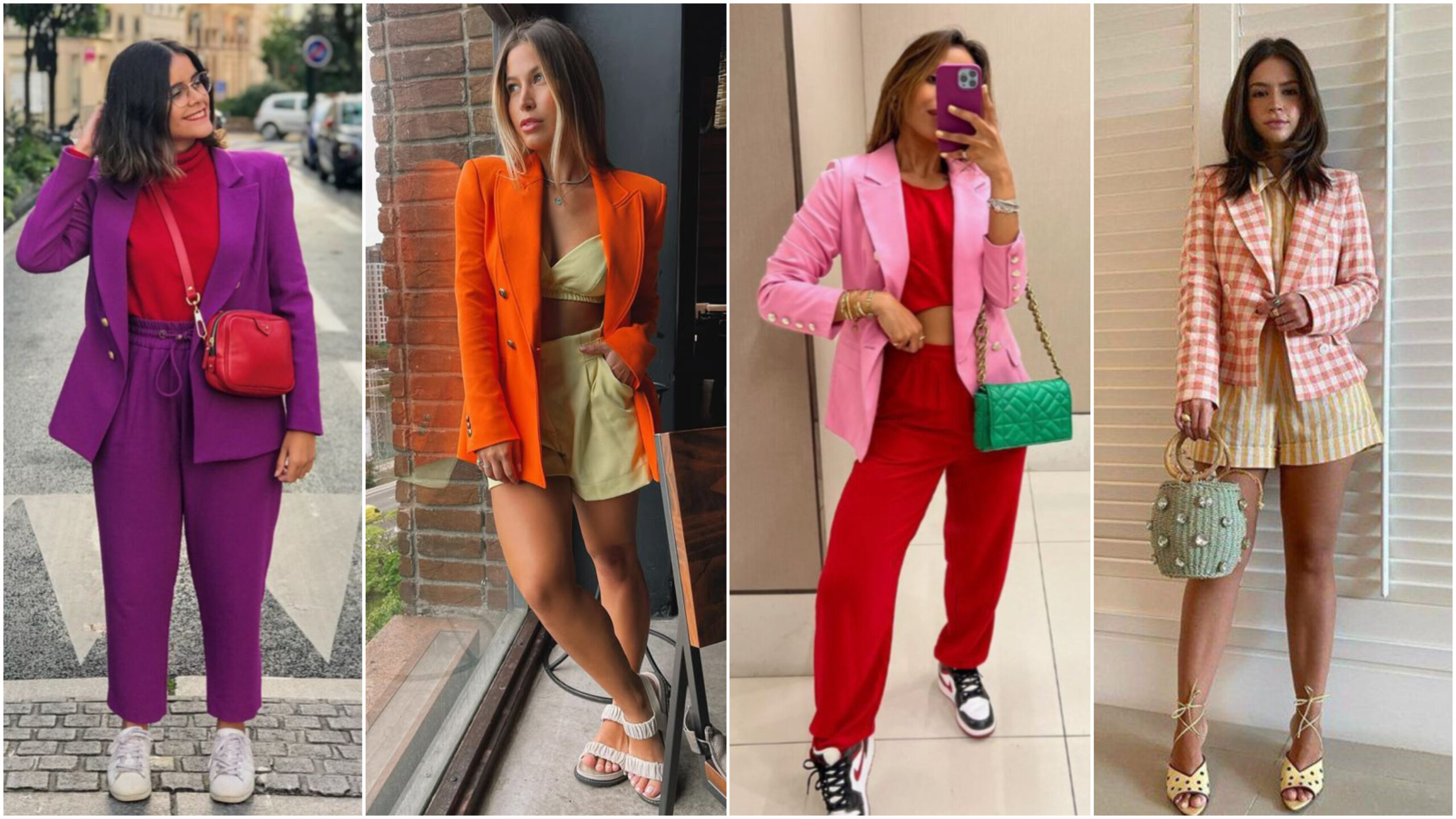 combinação de cores análogas blazer colorido