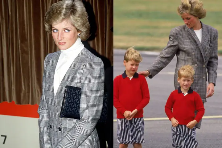 estampa xadrez Lady Di - principe de gales