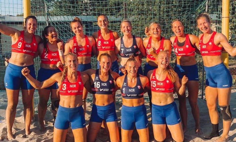 seleção norueguesa de handball de areia multa uniforme