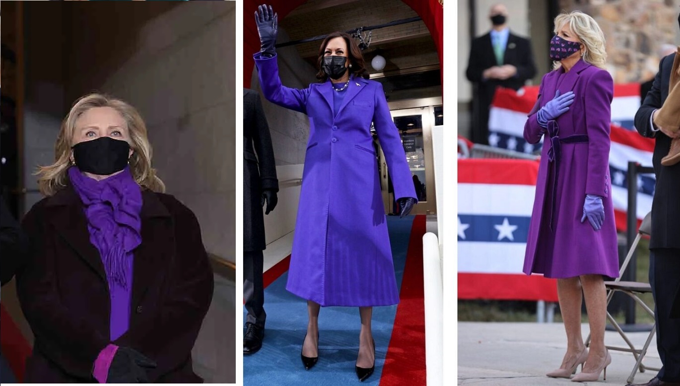 roxo movimento sufragista posse Biden 2021