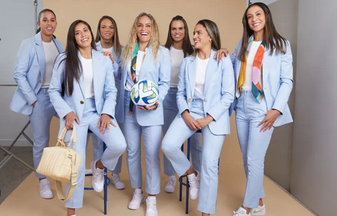 alfaiataria da seleção brasileira de futebol feminino CBF Animale