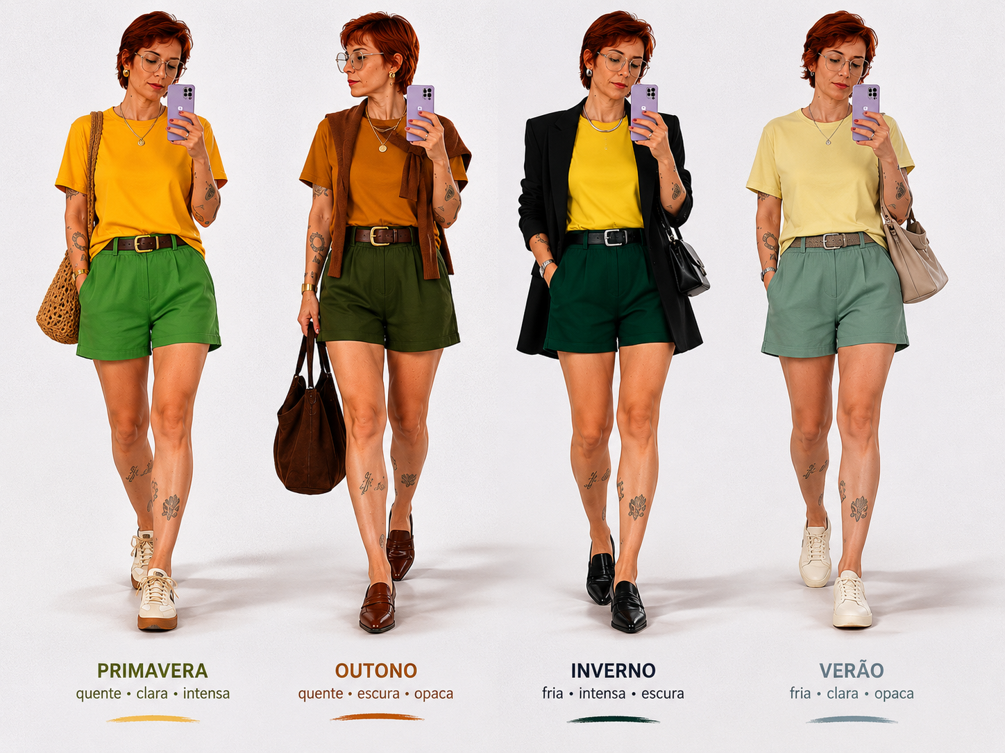 Looks para a copa do mundo 2026 cartela de coloração pessoal